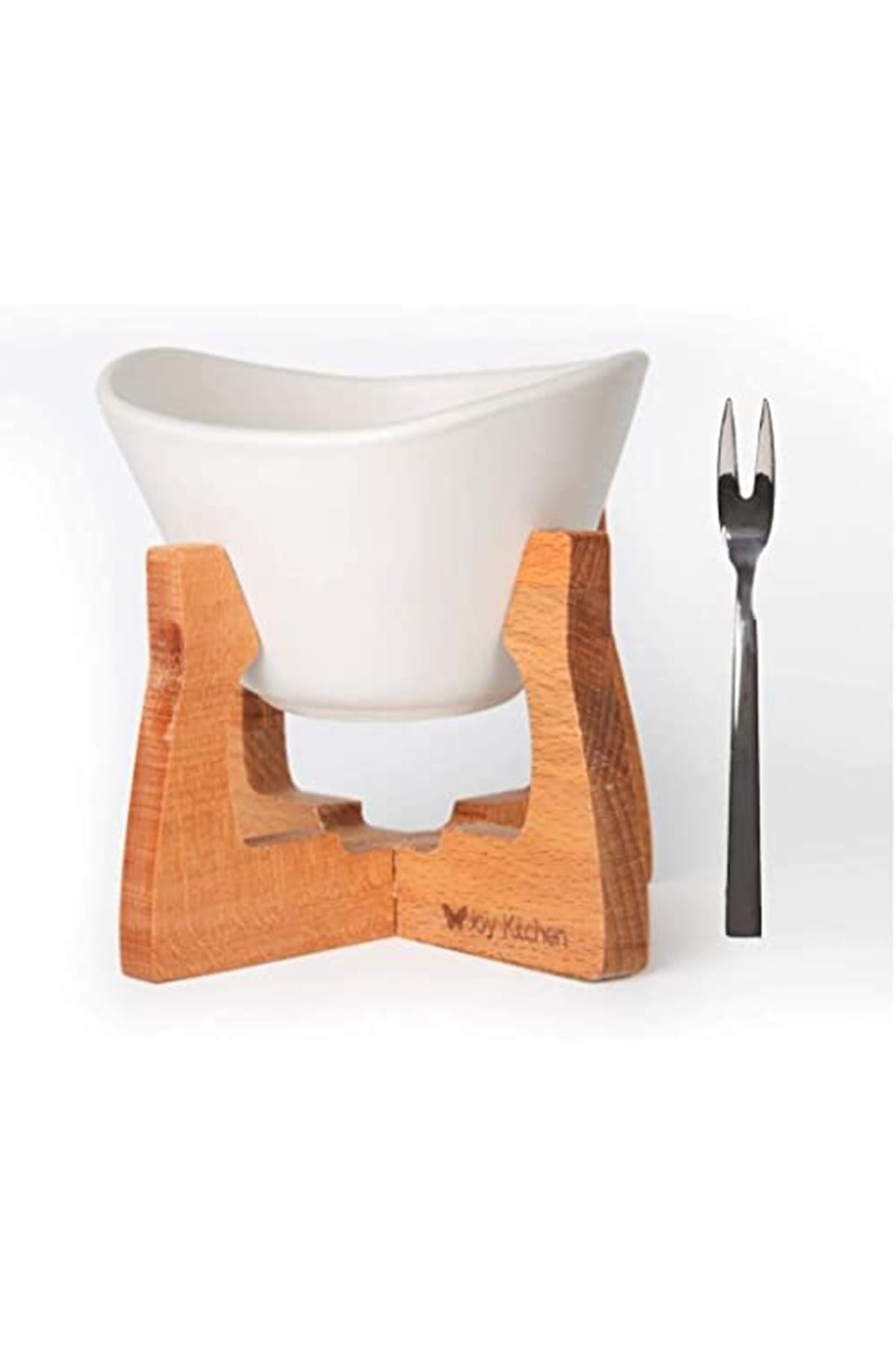 JOY KİTCHEN Ahşap Standlı Fondü Seti Beyaz Renk