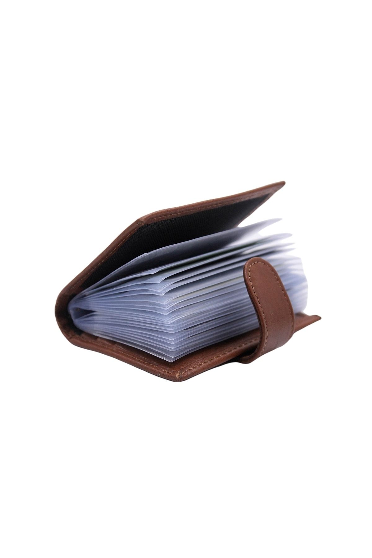 کارت دار مردانه کیف پول نگهدارنده شفاف چرمی MKM