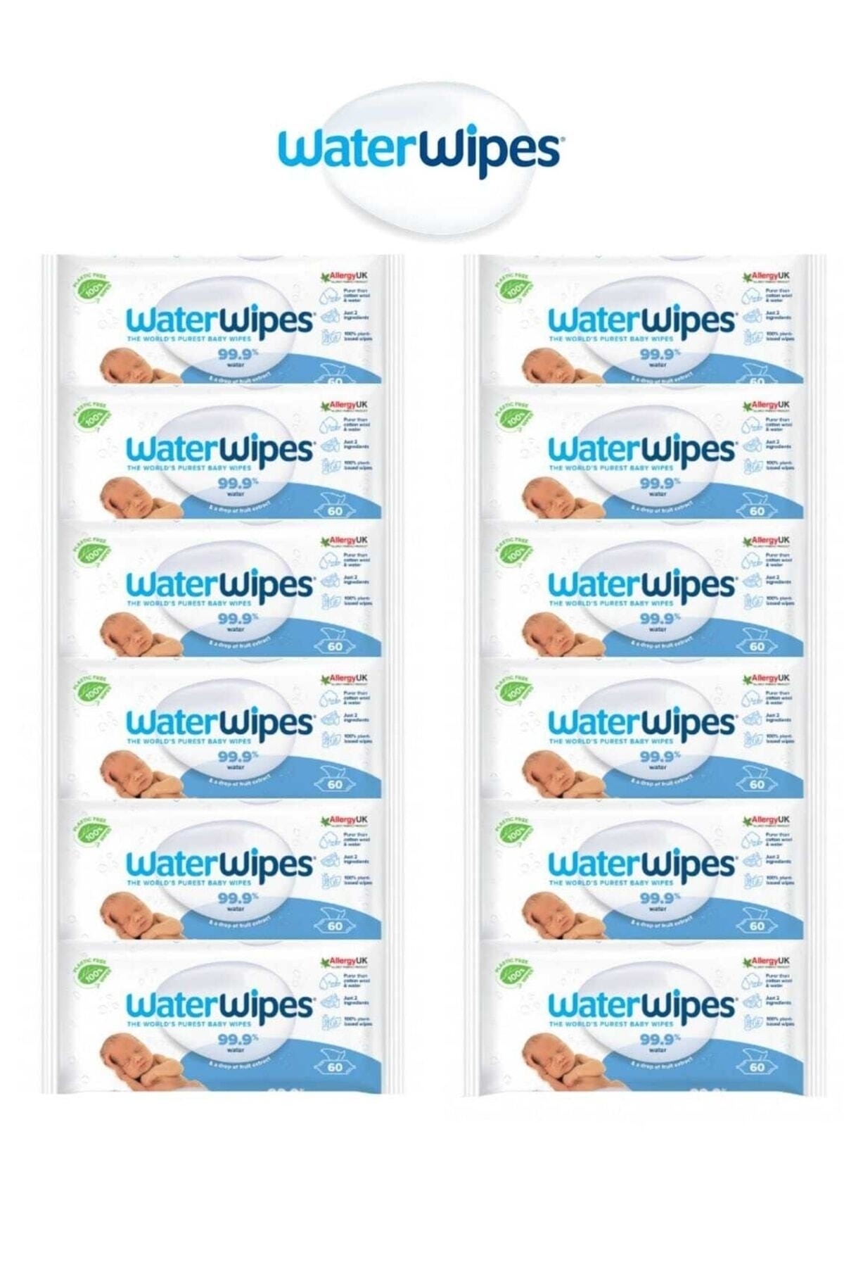 WaterWipes Doğal Yeni Bio Islak Mendil Original 12x60 -720 Yaprak