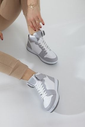 Taş Beyaz Uzun Bilekli Kadın Sneaker 2470
