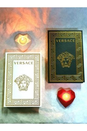 Dekoratif Kutu 2'li Set Versace Altın Set Kitap Kutu Set VrsSetGold