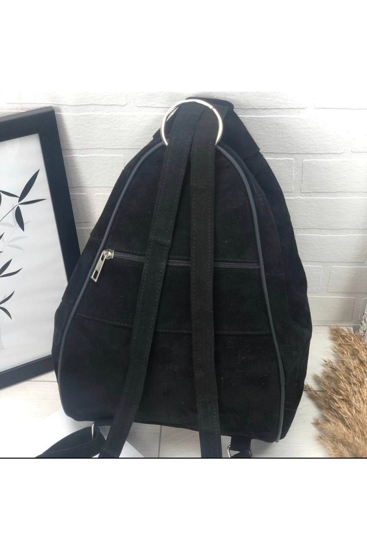 Black on sale suede backpack