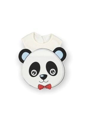 Panda Dijital Baskı Bebek Mama Önlüğü 0-1 Yaş PNDKAFAÖNLK