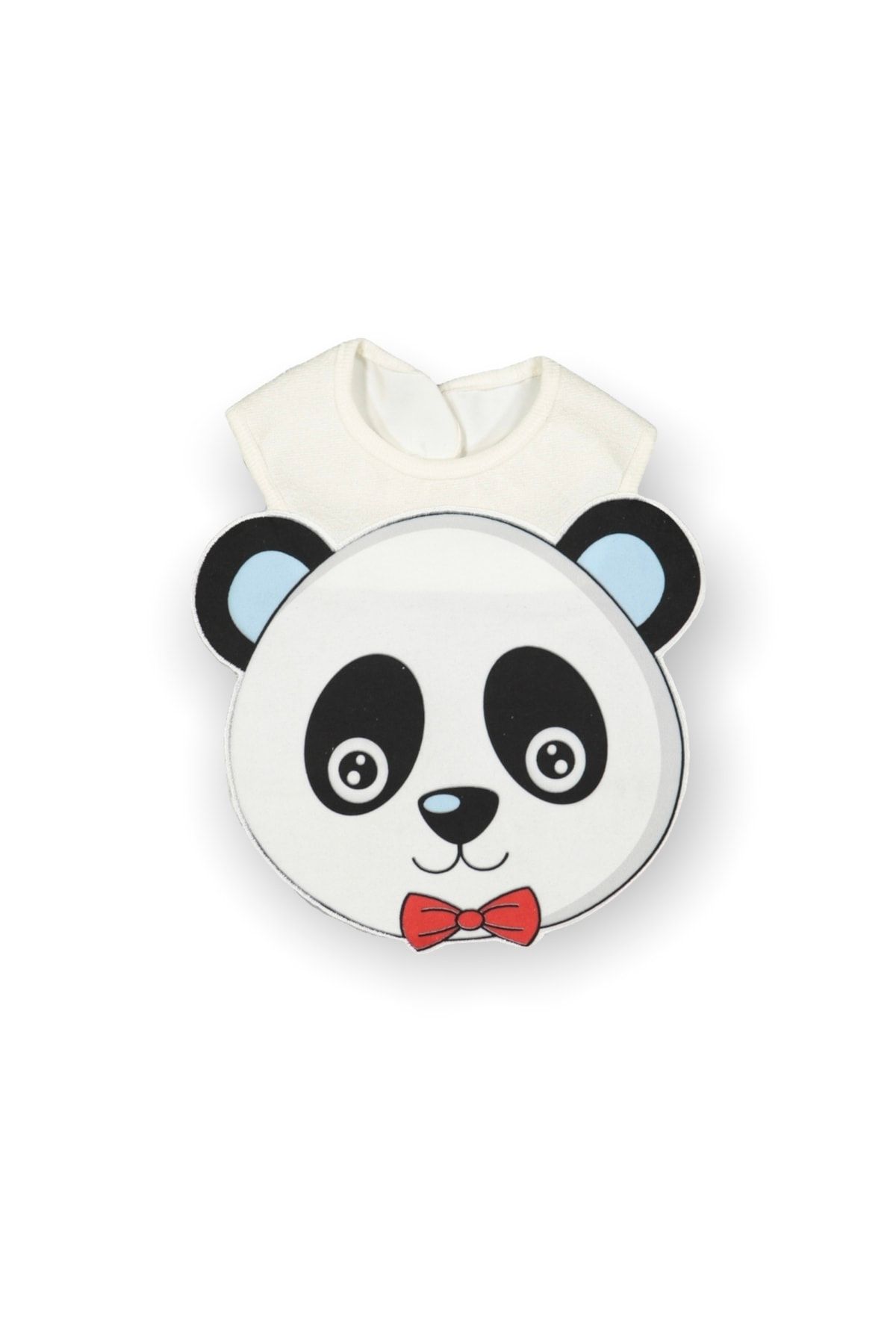 bkm22 Panda Dijital Baskı Bebek Mama Önlüğü 0-1 Yaş