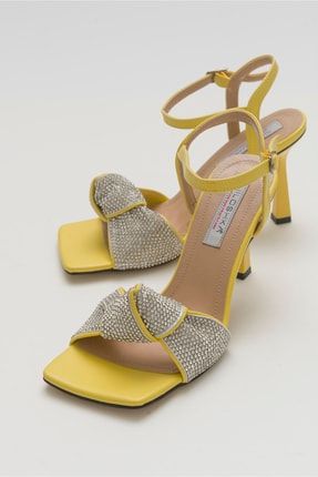 Glitter Sarı Taşlı Kadın Sandalet 151219806575
