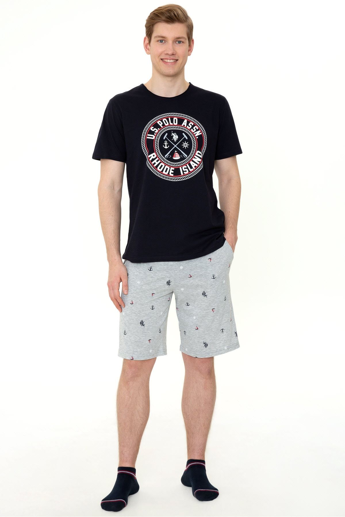 U.S. Polo Assn. ست تیشرت مردانه آبی سرمه ای