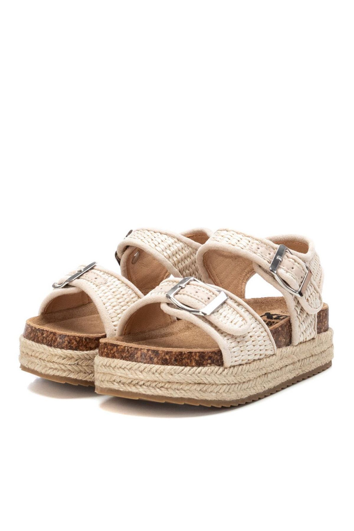 XTI Sandalette Beige Flacher Absatz Fast ausverkauft