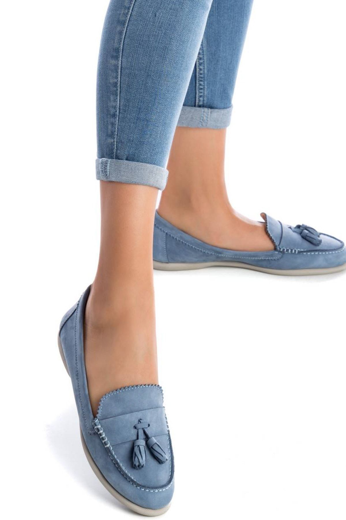 CARMELA Ballerina Blau Flacher Absatz Fast ausverkauft