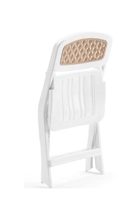 4 Adet Plastik Katlanır Beyaz Sandalye - 2530-4w RNL87435257