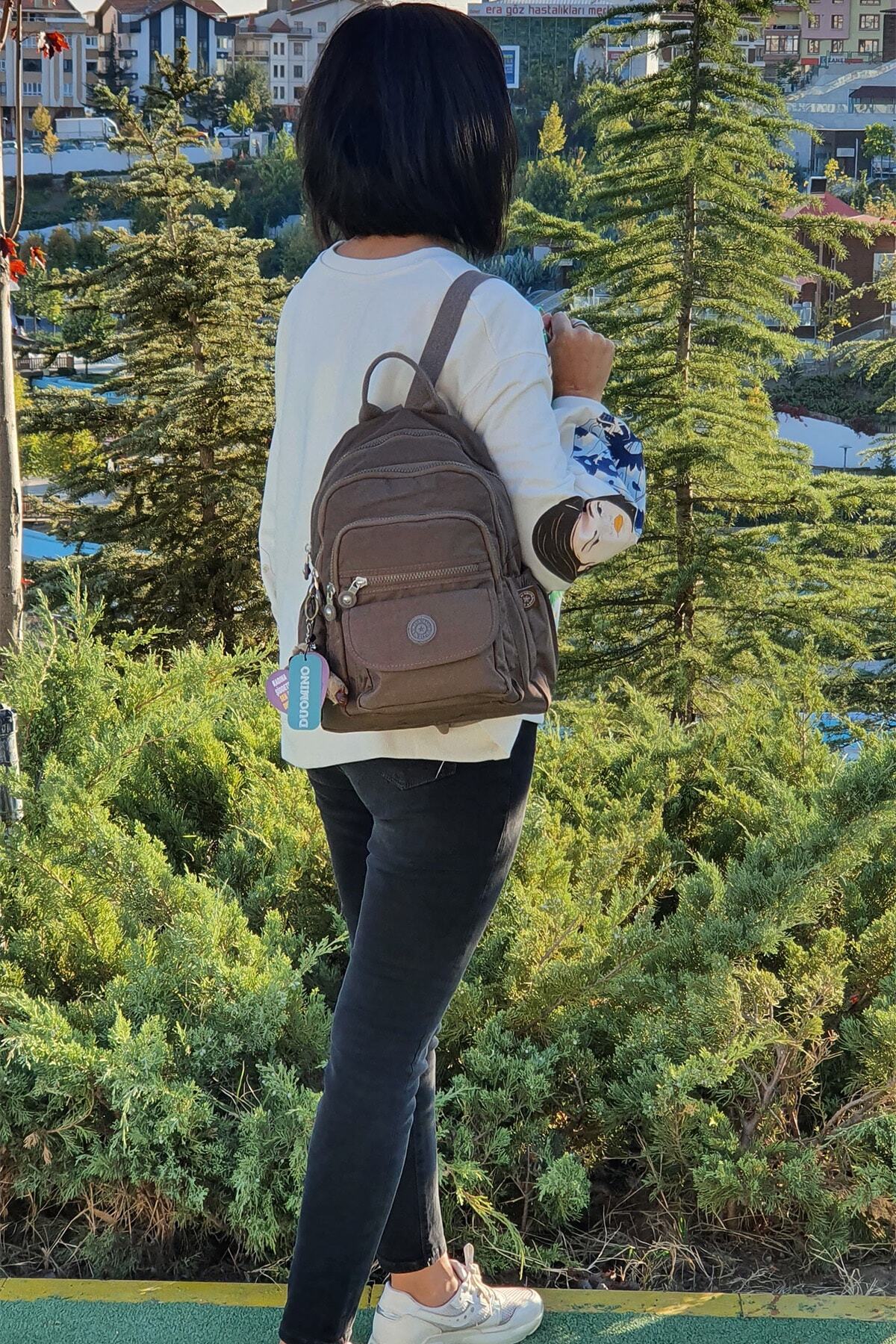 کوله پشتی زنانه قهوه ای FCSTORE | megasırt اورجینال - تصویر 4