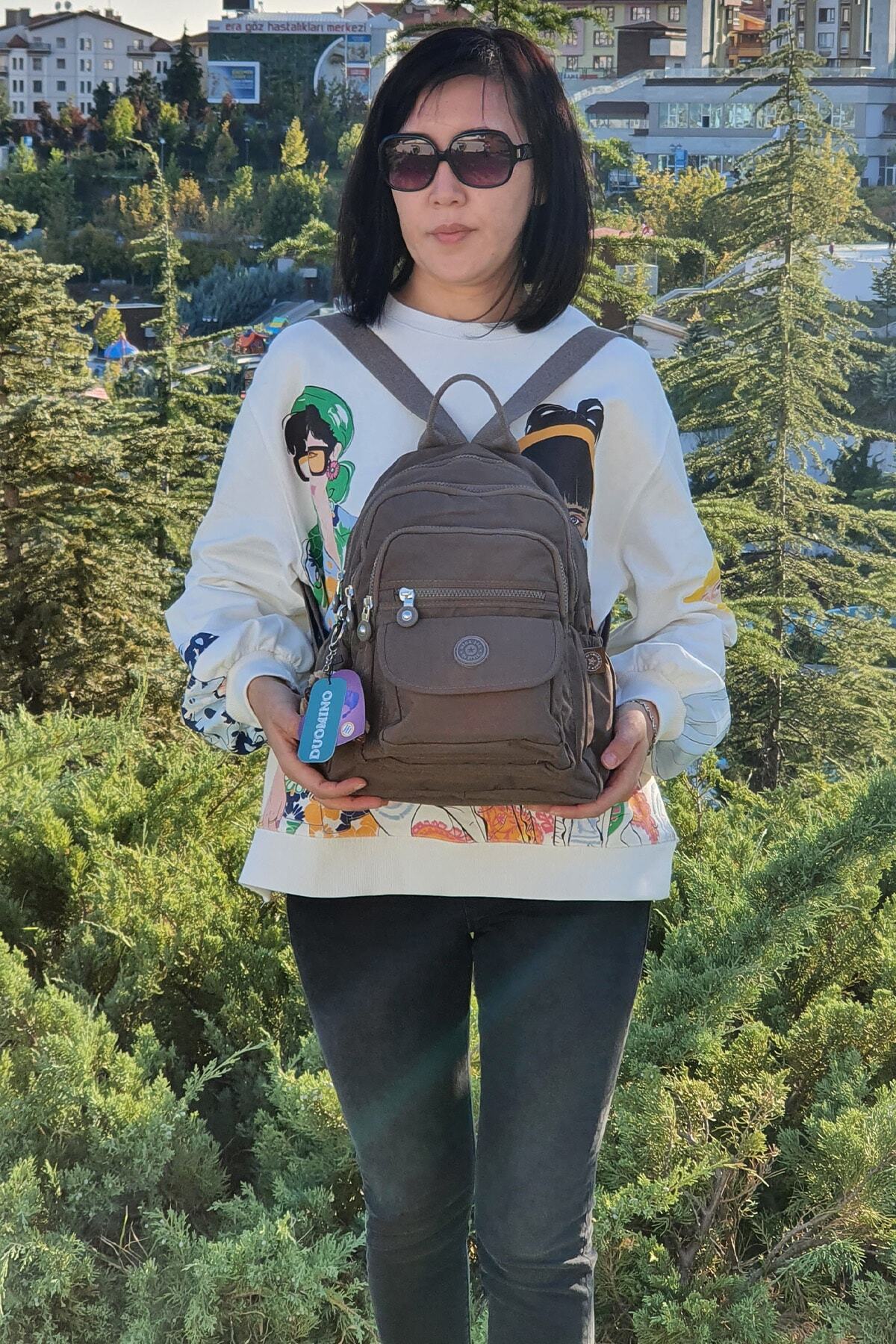 کوله پشتی زنانه قهوه ای FCSTORE | megasırt اورجینال - تصویر 6