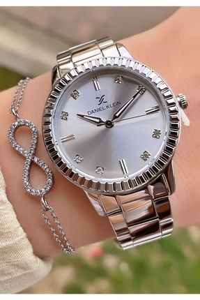 Marka Gümüş Renk Çelik Kordon 2 Yıl Garantili Kadın Kol Saati - Bileklik DKL01302.0.694