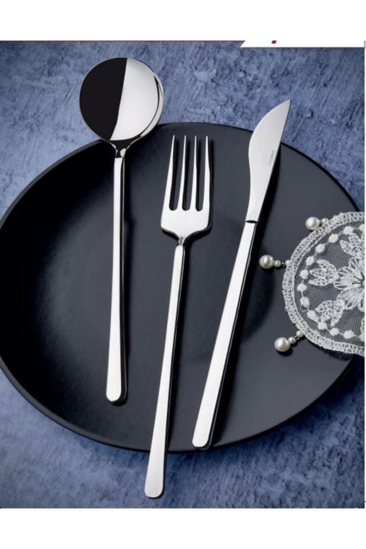 Milano Paslanmaz Çelik 304/3 Mm 60 Parça Delüx Kutu Set 12 Kişilik