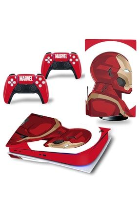 Iron Man Playstation 5 Dijital Versiyon Sticker Kaplama Seti PS5ST8928