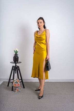 Hardal Sarısı Dionne Elbise GY.ELB.KD.0111