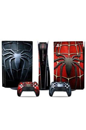 Marvel Spiderman Logo Playstation 5 Dijital Versiyon Sticker Kaplama Seti PS5ST8864