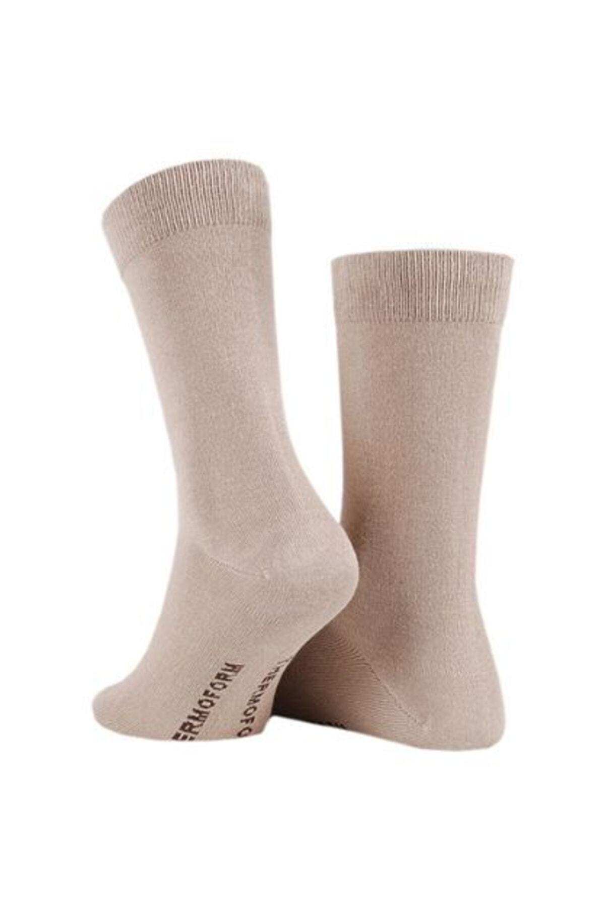 THERMOFORM-Beige Bamboo Soldier Socks 5