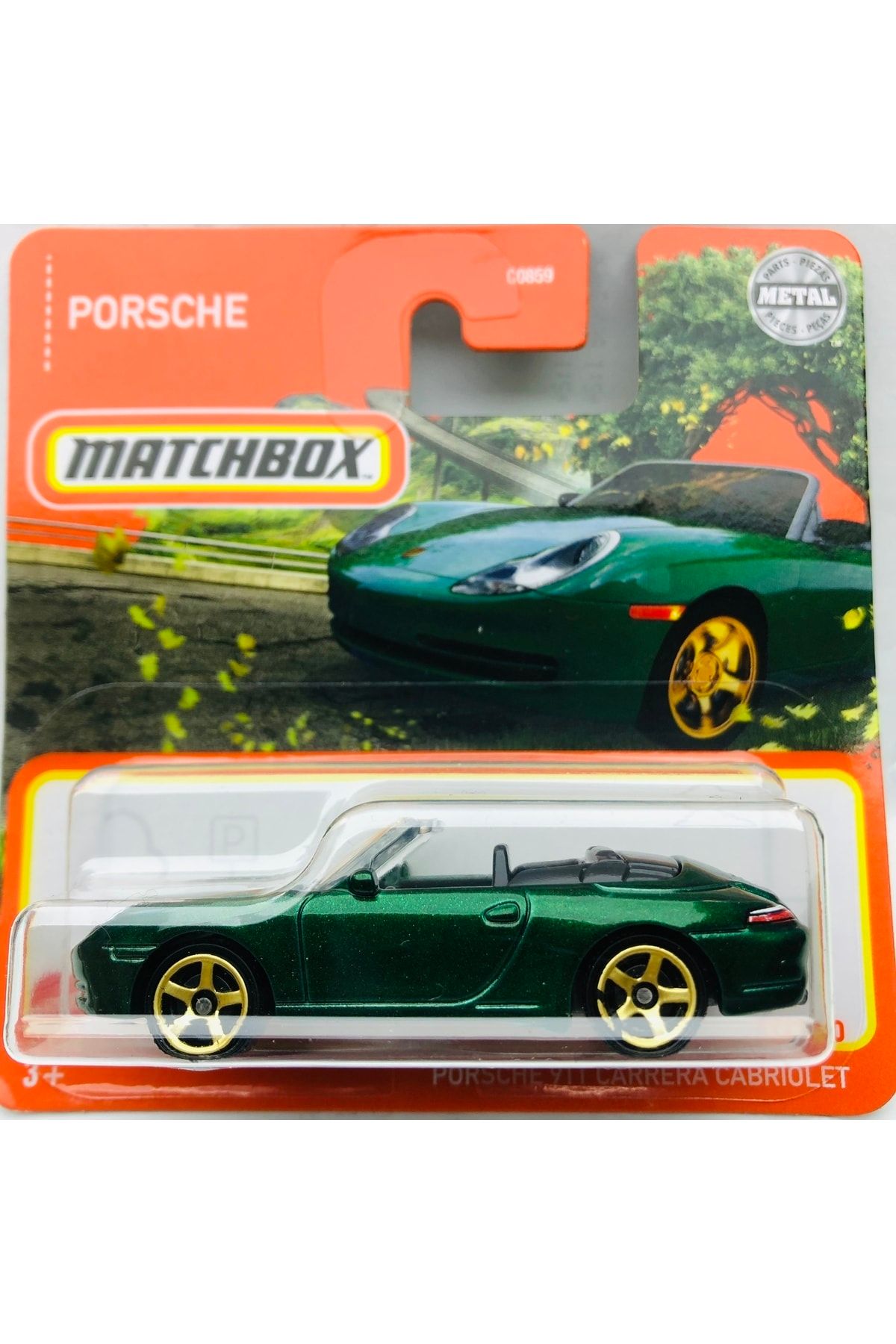 Matchbox Porsche 911 Carrera Cabriolet Green 1:64 Ölçek Marka 27/100