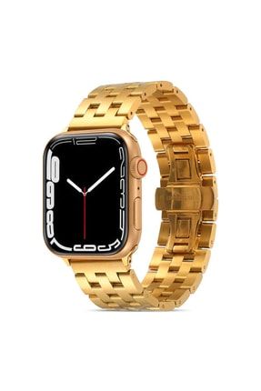 Apple Watch 3 4 5 6 7 8 Se Nike 38 40 41mm Uyumlu Metal Katlamalı Klipsli Şık Kordon Kayış Bileklik KRD-20-Kordon-Apple-40mm
