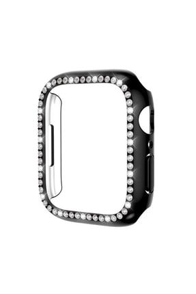 Apple Watch 3 4 5 6 7 8 Se Nike 45mm Uyumlu Kasa Koruyucu Işıltılı Parlak Taşlı Koruma Kasa-Koruyucu-Gard-05-45mm