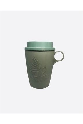 Sert Plastik Taşınabilir Kulplu Kapaklı Ve Desenli Çay Kahve Bardağı HDC-PKUP