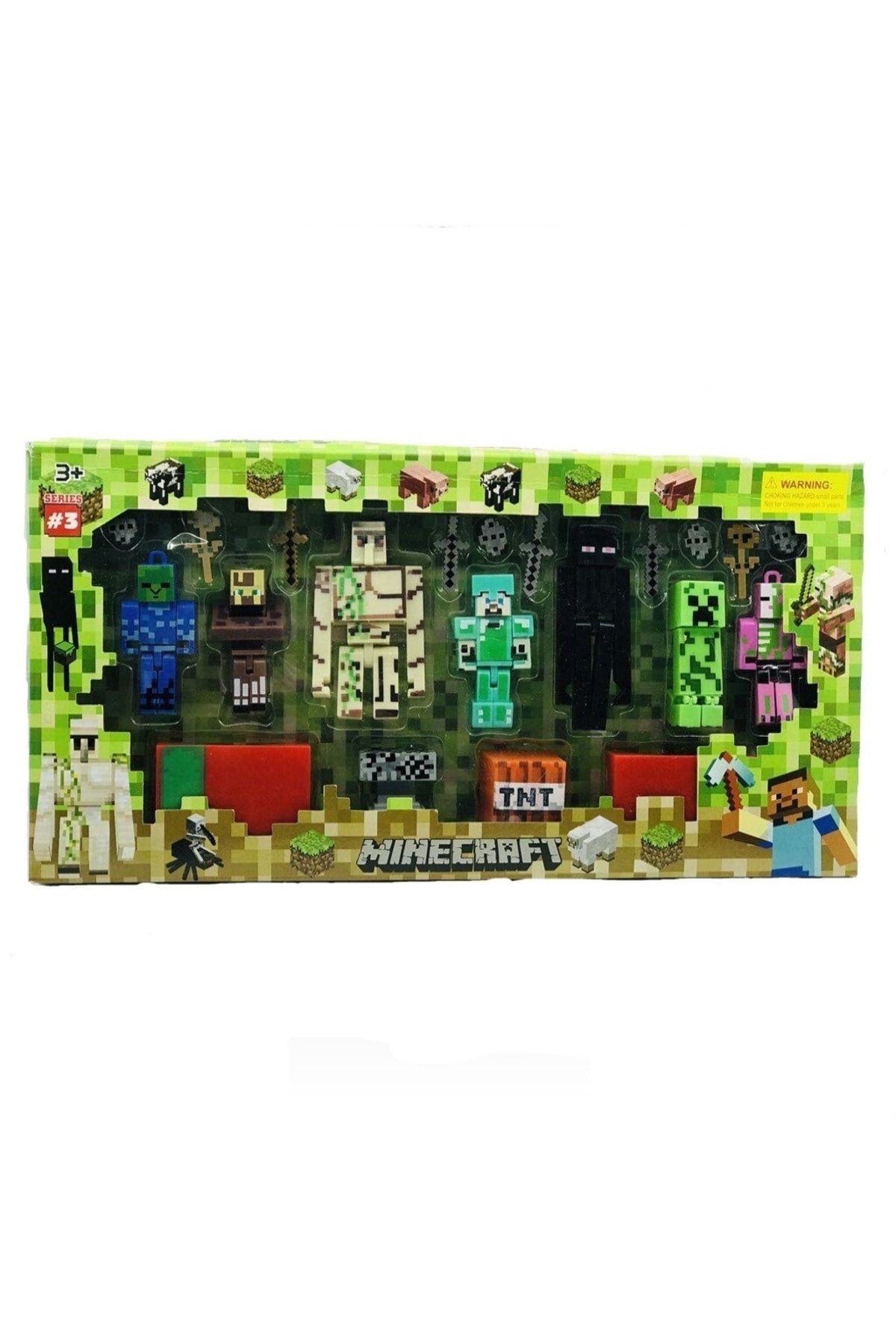 Muhtelif 21 Pieces Mega Size Minecraft Toy Minecraft Figures