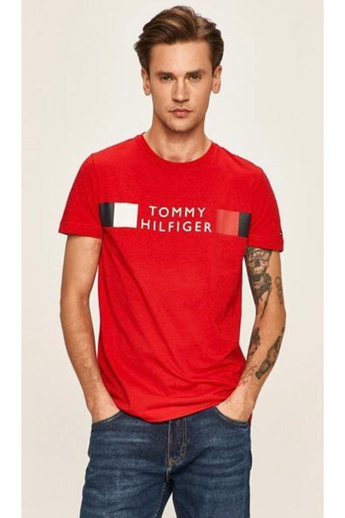 تیشرت Tommy Hilfiger تامی هیلفیگر مردانه Camiseta Stripes Masculina اورجینال - تصویر 1
