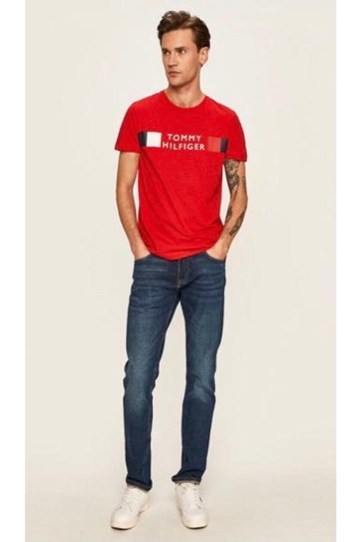 تیشرت Tommy Hilfiger تامی هیلفیگر مردانه Camiseta Stripes Masculina اورجینال - تصویر 3