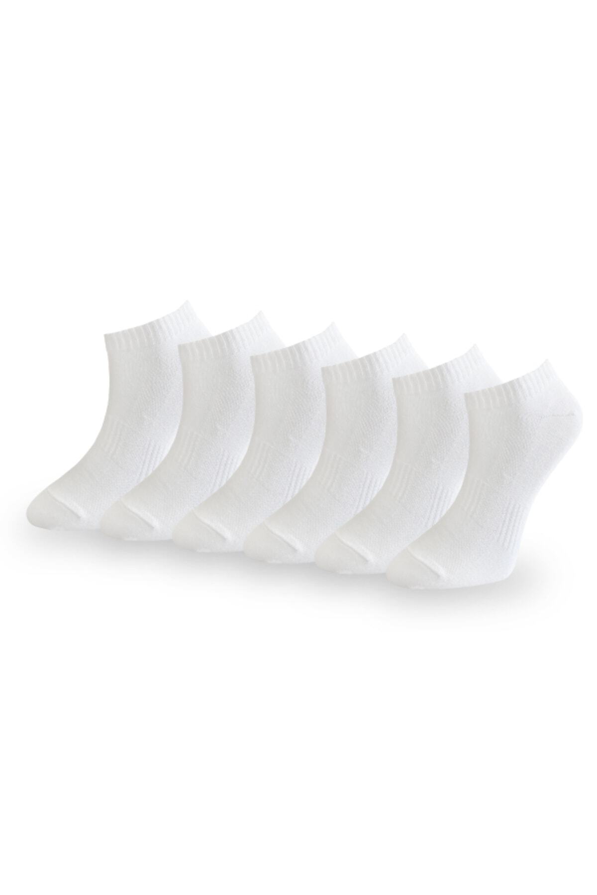 Cotton Short Socks White 6-Pack