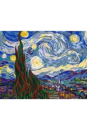 Van Gogh Yıldızlı Geceler Sayılarla Boyama Seti 60x75 Cm (tuvale Gerili) 3212