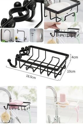 Paslanmaz Çelik Mutfak Banyo Musluğuna Sabitlenebilir Sabunluk SA-BRKD-00174978