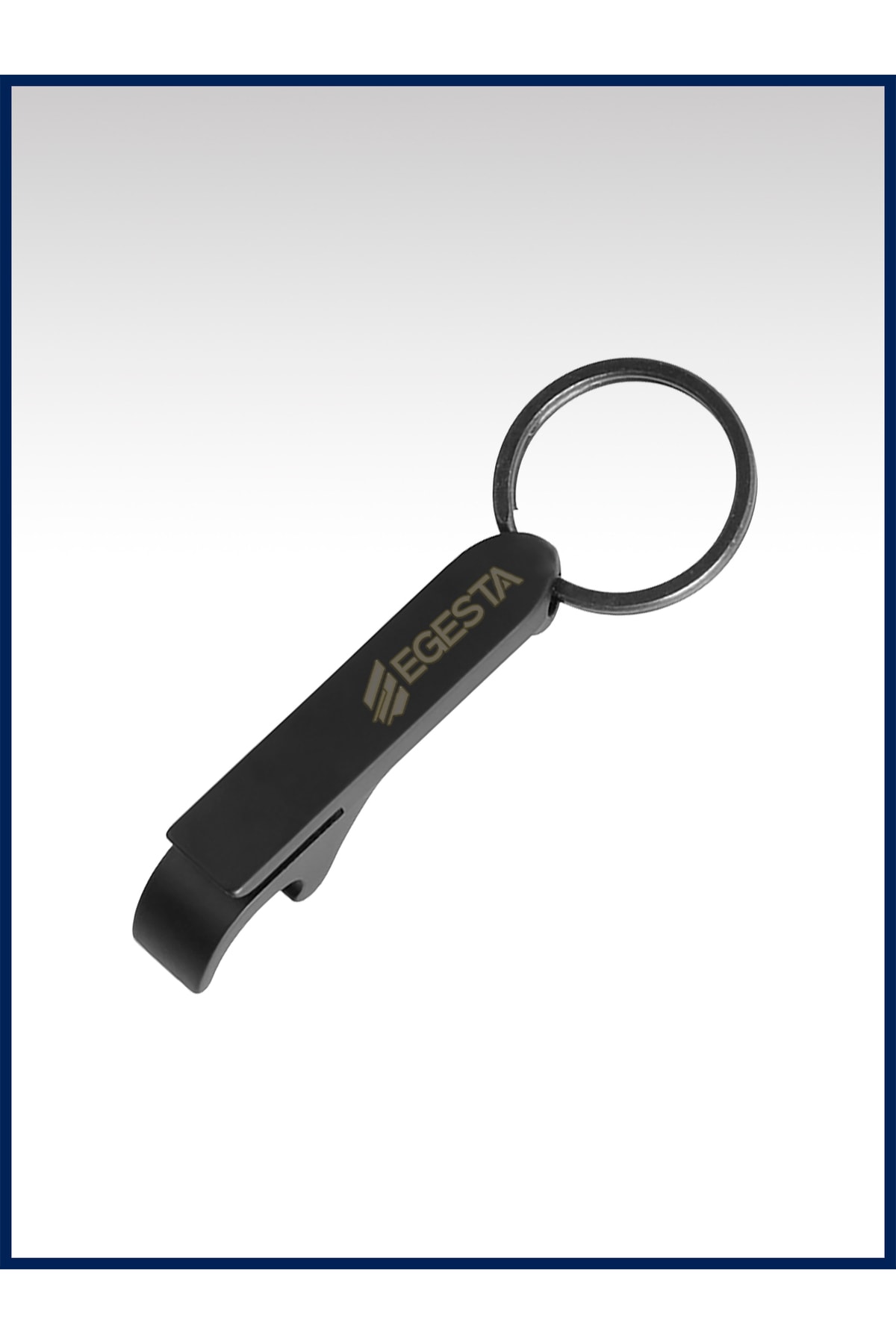 EGESTA Anahtarlıklı Şişe, Kutu Içecek Açacağı - Metal Açacak Siyah