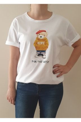 Unisex For The Best Sarı Cool Ayı Teddy Bear Beyaz T-shirt teddybear01