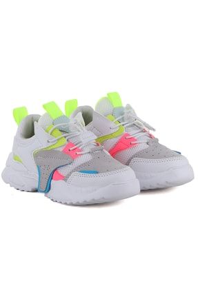 Beyaz - Pegasus Comfort Lastikli Çocuk Sneaker Spor Ayakkabı 267800000563