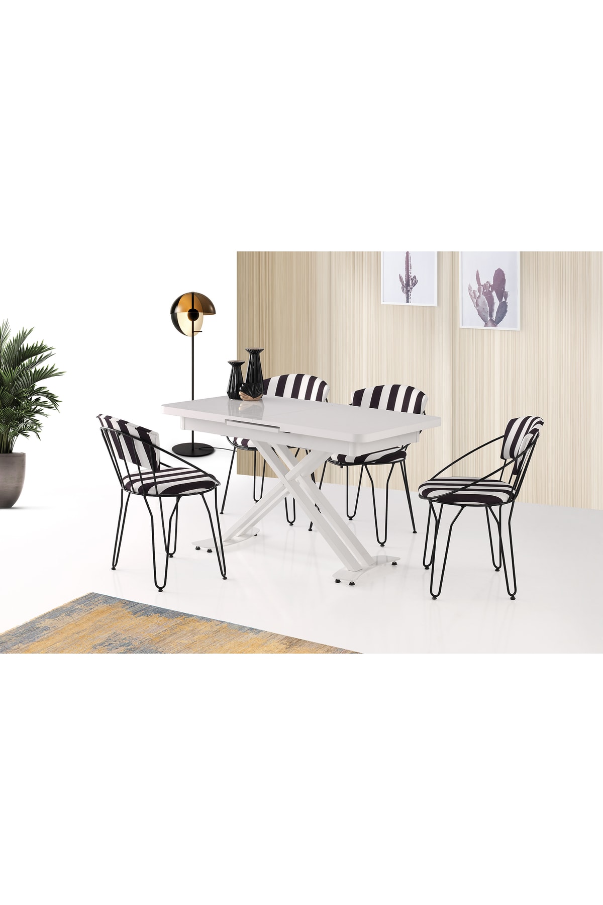 NASİP Milano Açılır X Ayak Masa Eylül 4 Adet Sandalye Takım Fiyatı