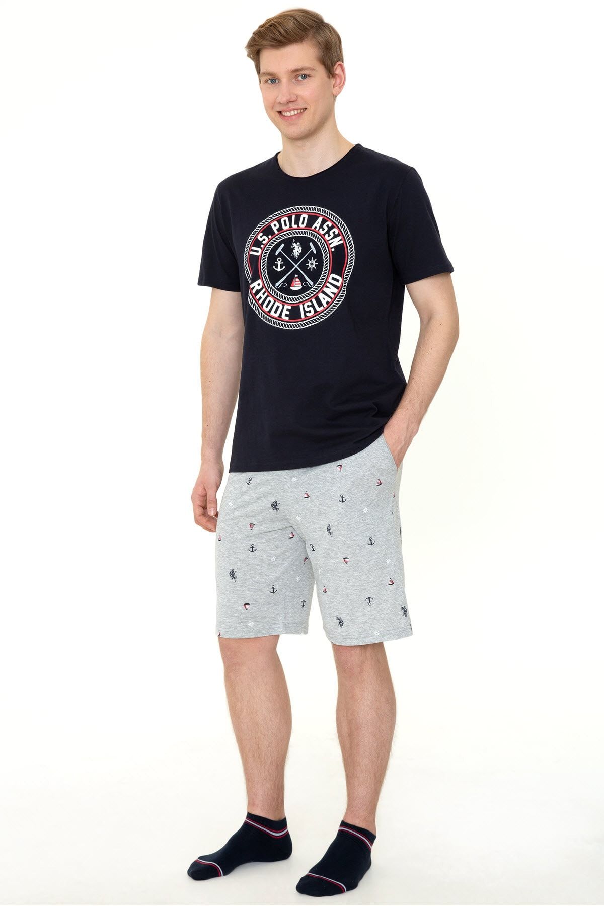 U.S. Polo Assn. ست تیشرت مردانه آبی سرمه ای
