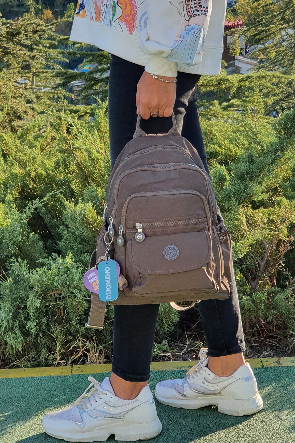 کوله پشتی زنانه قهوه ای FCSTORE | megasırt اورجینال - تصویر 8