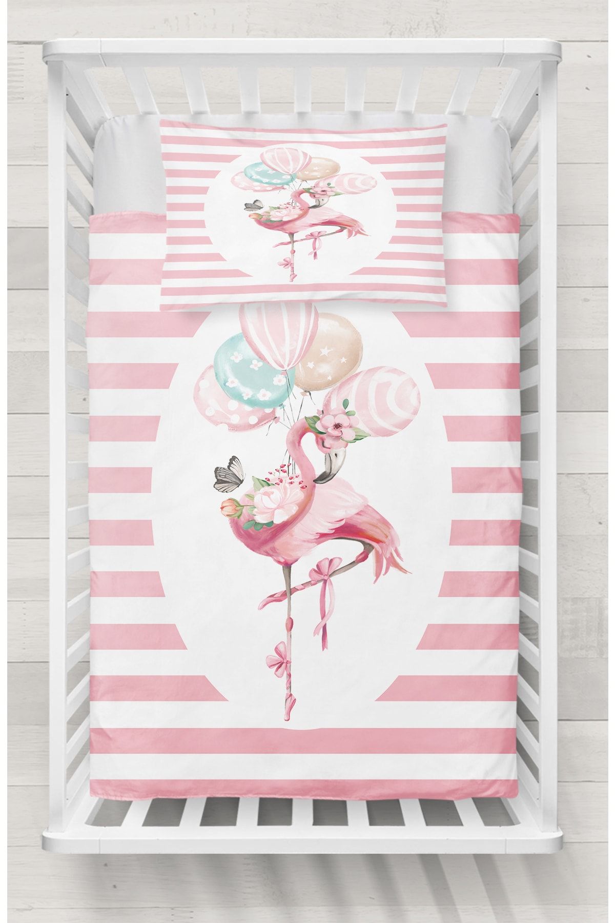 Pink flamingo baby bedding discount