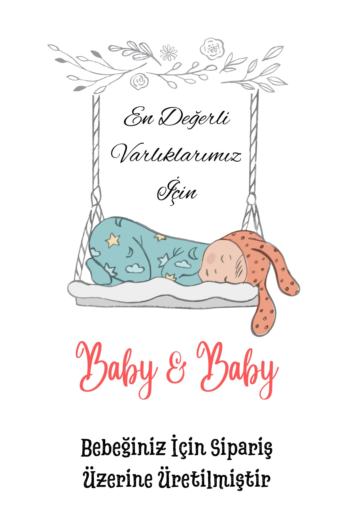 بادی نوزادی پسرانه – دخترانه سفید Baby&Baby | ORGNKSHALLEDER اورجینال - تصویر 3