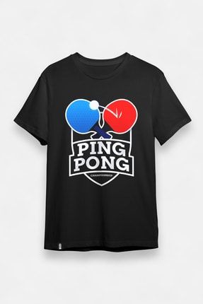Unisex Ping Pong - Masa Tenisi Temalı Tasarım Tişört M2620K
