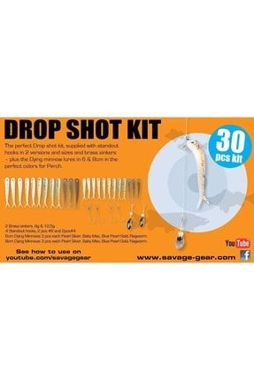 Dying Minnow Drop Shot Pro Pack Kit 30 Adet Nl Suni Yem Balık Tutulması BT2240