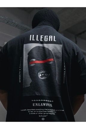 Oversize Illegal Unisex Motorcu Drill T-shirt BYK-352