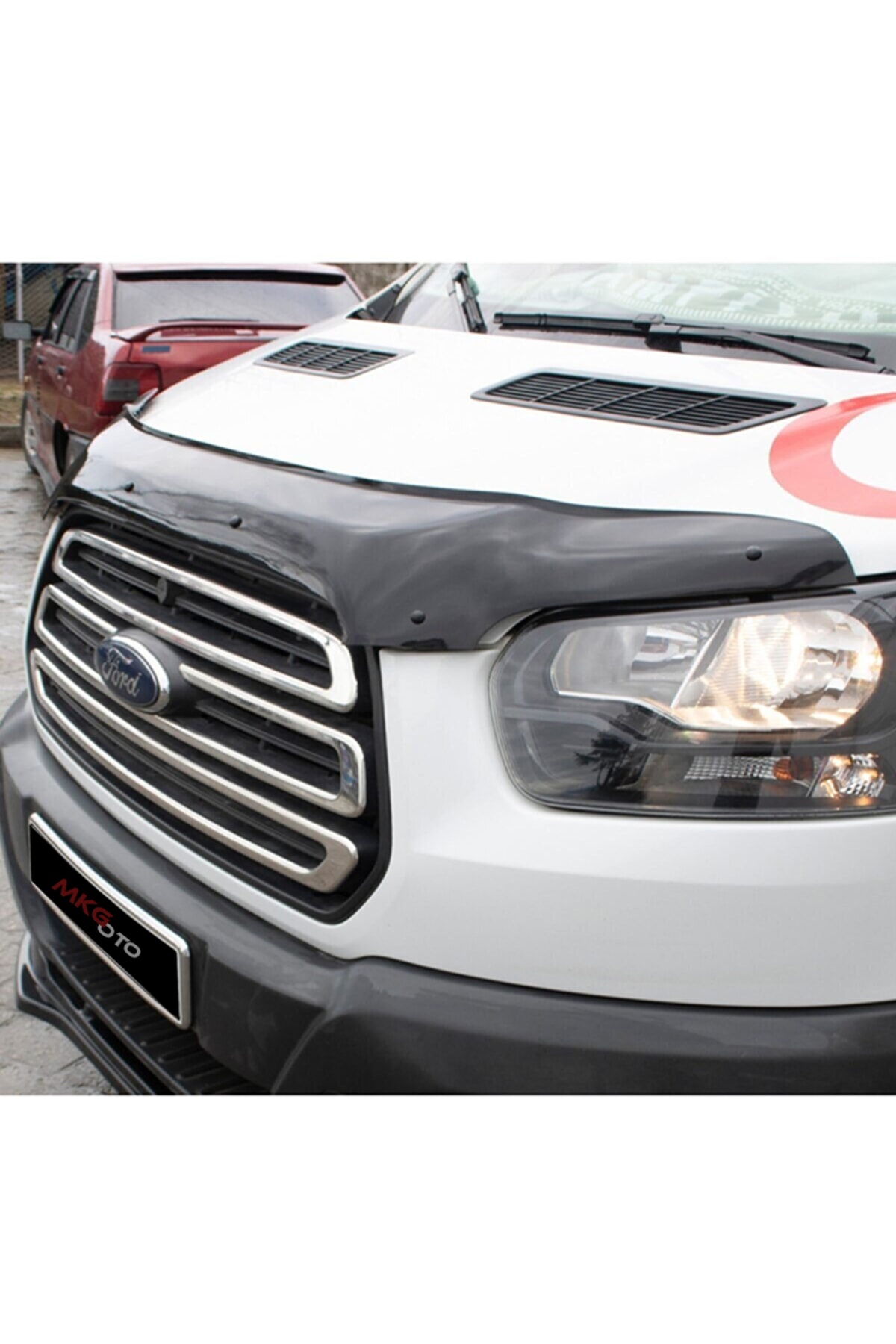 Genel Markalar Transit 2014 - 2018 Ön Kaput Koruyucu Rüzgarlığı Piano Black 3.2 Mm Kalın Plastik