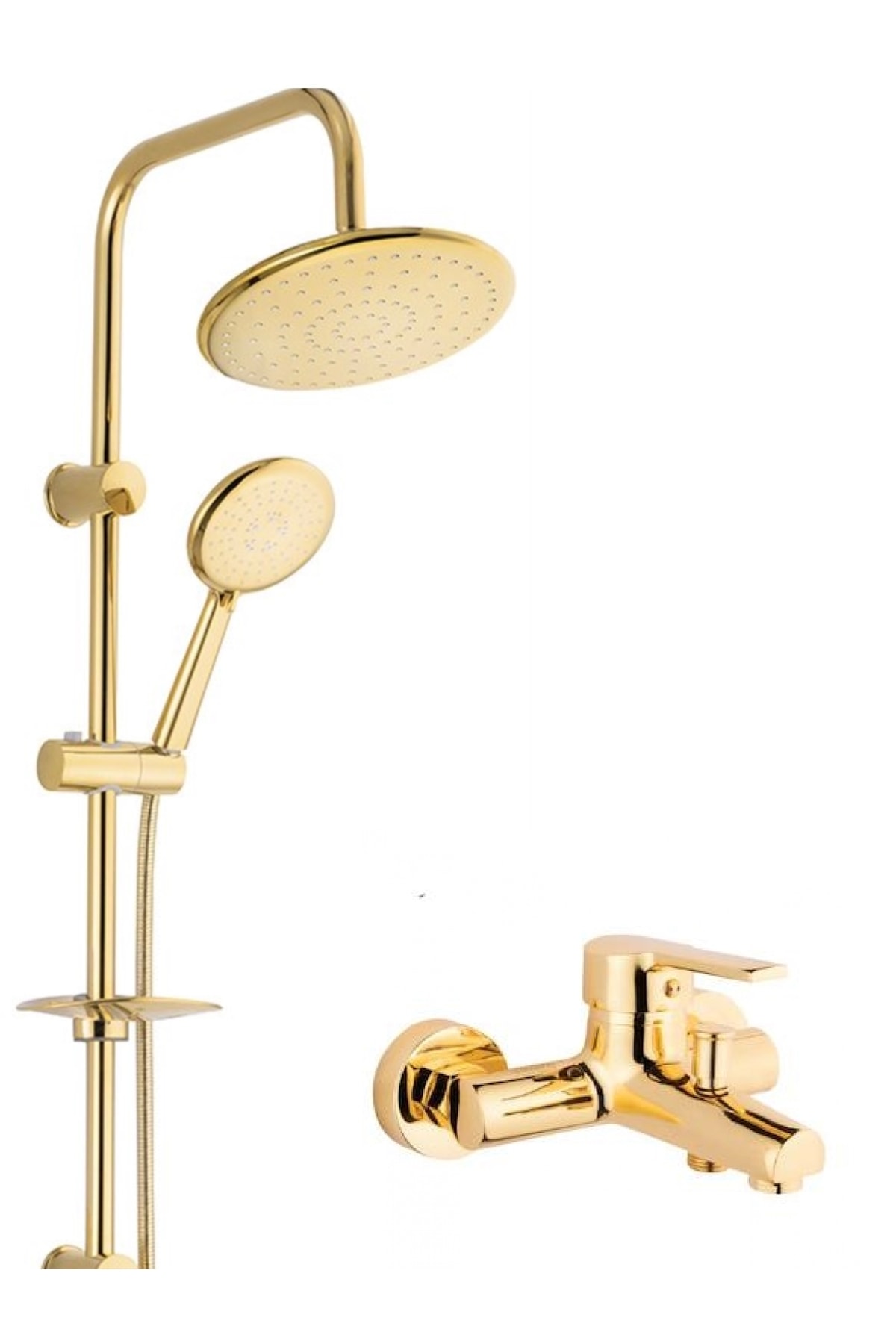 Gold Gold Plated Robot Shower Set And Bath Mixer 2-Piece Set Eng