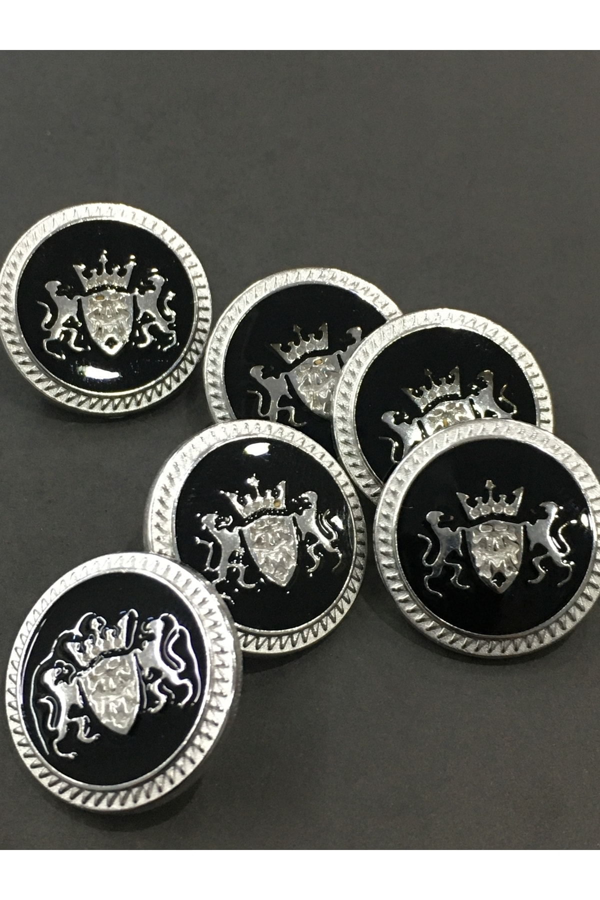 Trench Coat And Jacket Button 6 Piece Set / Pair Lion