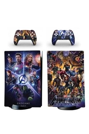 Avengers Endgame Playstation 5 Dijital Versiyon Sticker Kaplama Seti PS5ST8825
