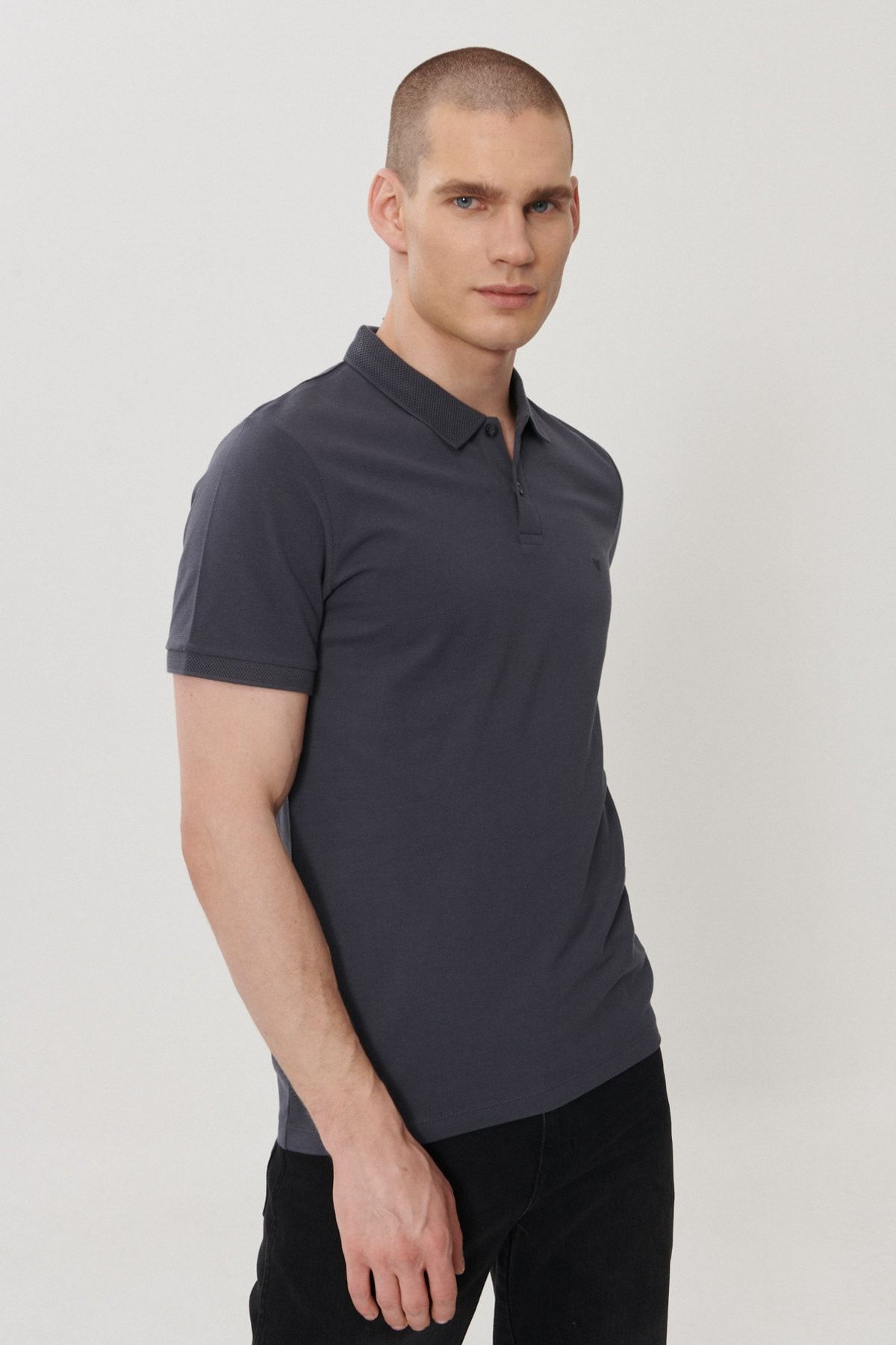 تی شرت یقه پولو خاکستری مردانه به طور منظم مناسب برش طبیعی چوگان 100 ٪ پنبه T shirt Wrangler