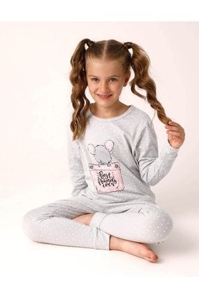 Best Friends Baskılı Kız Çocuk Pijama Takımı - 10095