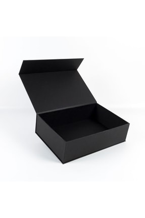 Taze Trend Mıknatıslı Siyah Mukavva Kutu 30cm X 20cm X 8cm