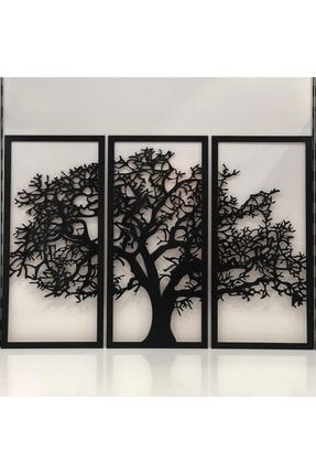 Yaşam Ağacı 3mm Mdf' Den 3'lü Duvar Panosu/tablo Set 2022050525x50HA